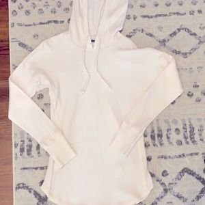 Abercrombie Cream Thermal Waffle Knit Hoodie XXS